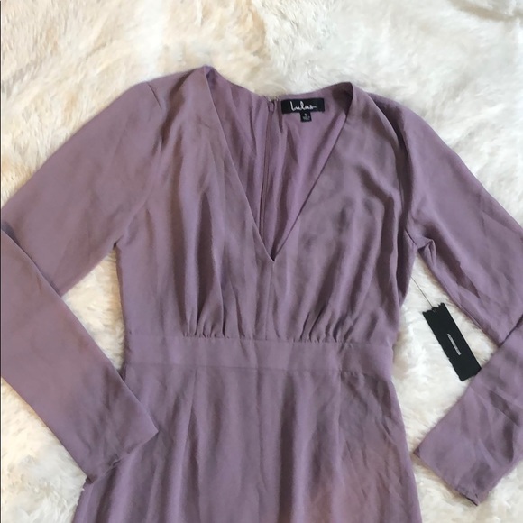Lulu’s NWT Purple Ruffled Long Sleeve Midi 💜 - Picture 5 of 10